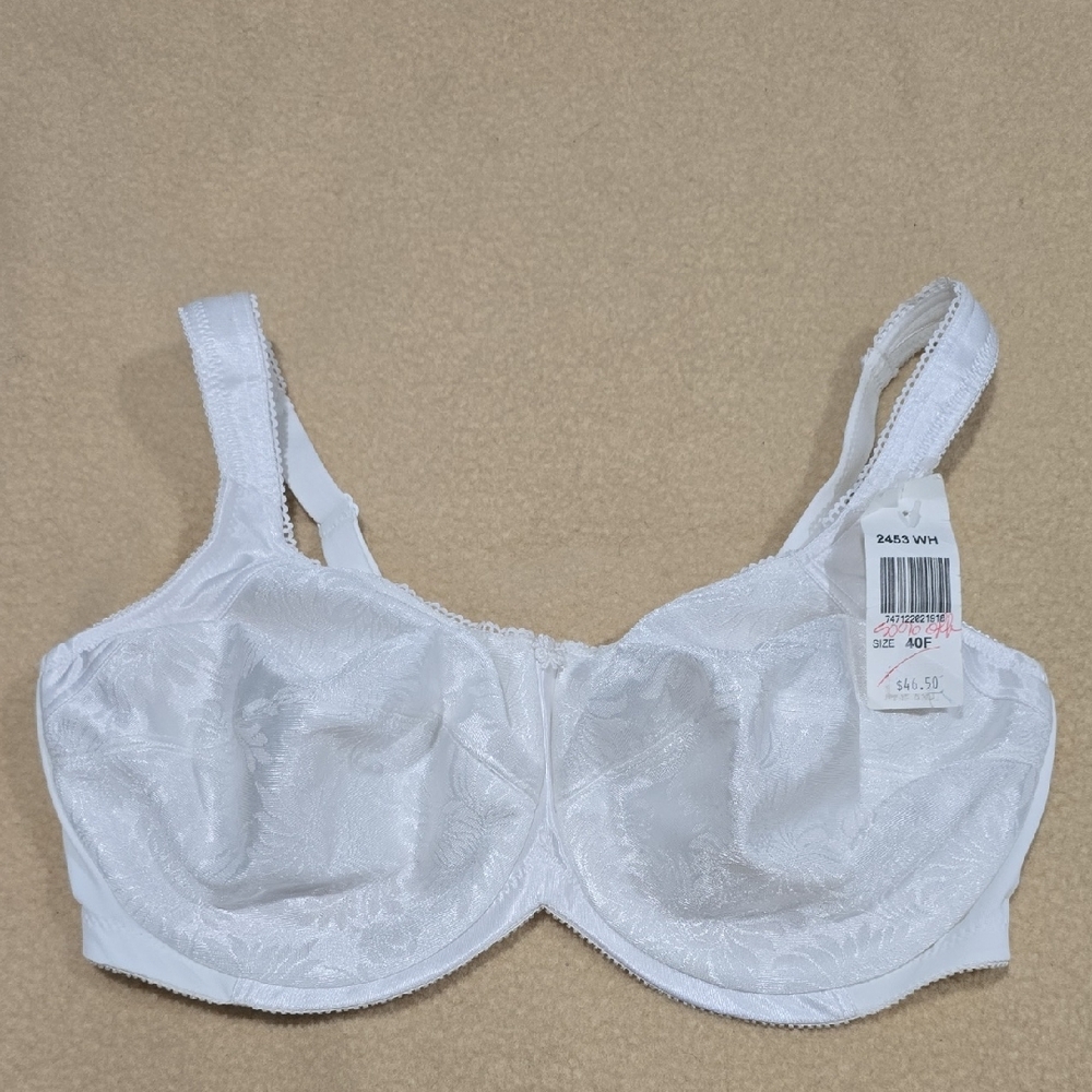 Aviana White Underwire Bra with Molded Cups Size 40F NEW